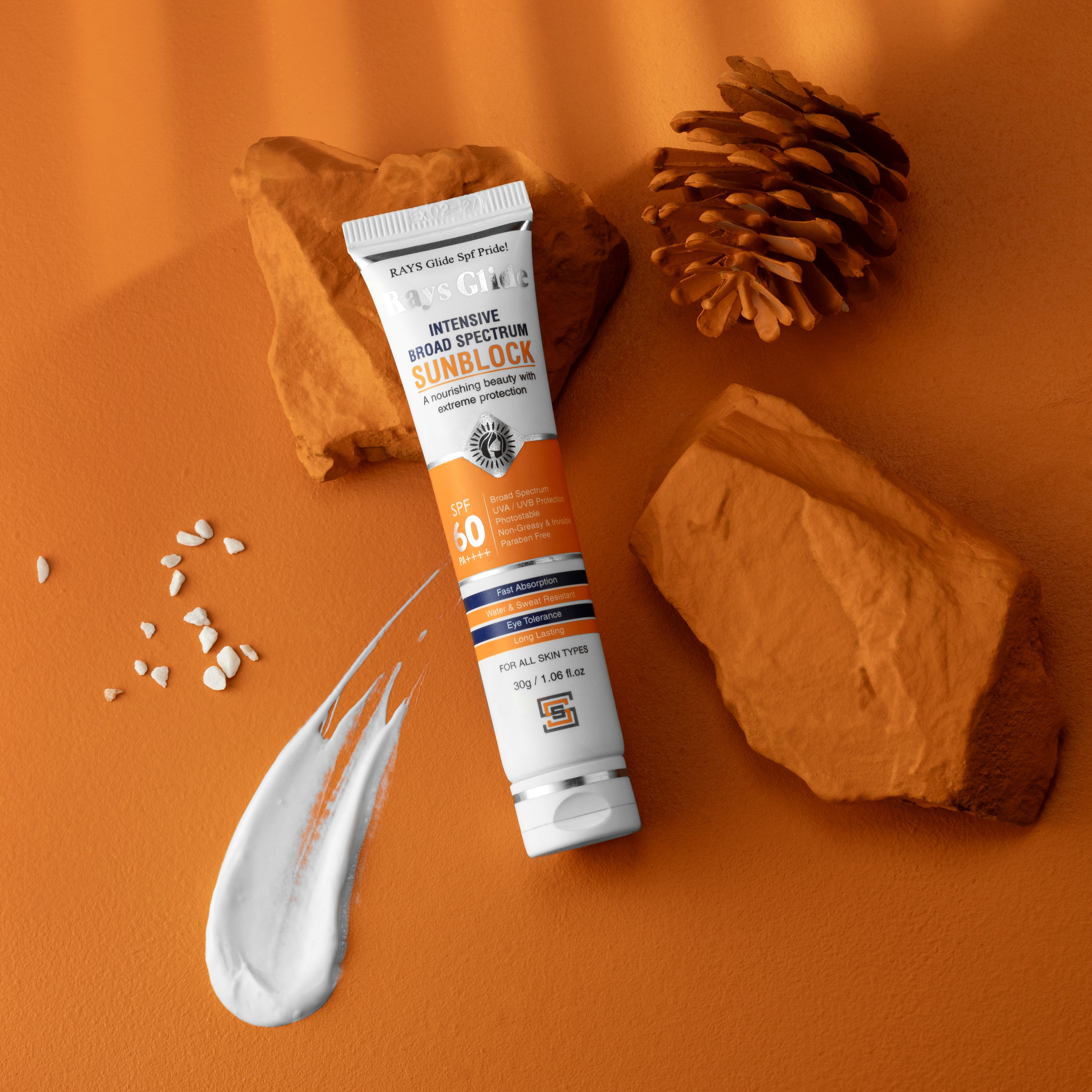 RAYS GLIDE Intensive Broad Spectrum Sunblock SPF 60