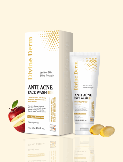 Divine Derm Anti Acne Face Wash 100ml